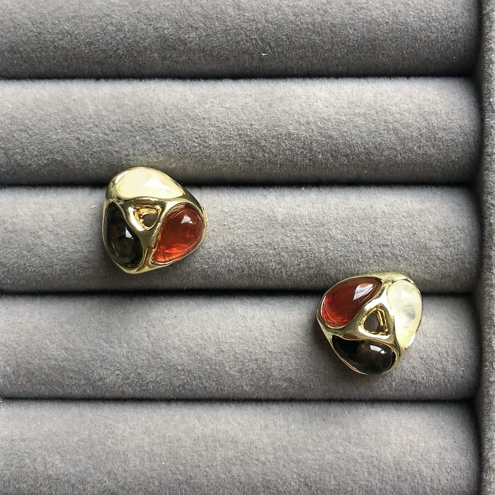 ✨Elegant Gold and Multicolor Earrings - Picture 3 of 8